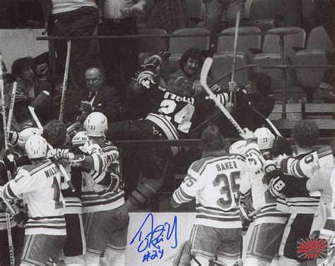 Terry O'Reilly Boston Bruins Signed Autographed Brawl in Stands vs Fans ...