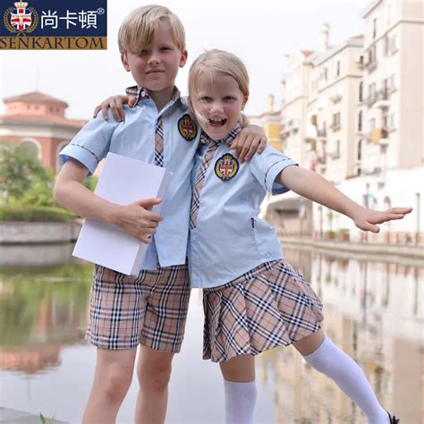 Kindergarten uniforms summer fashion shirt set summer elementary student school uniform and ...