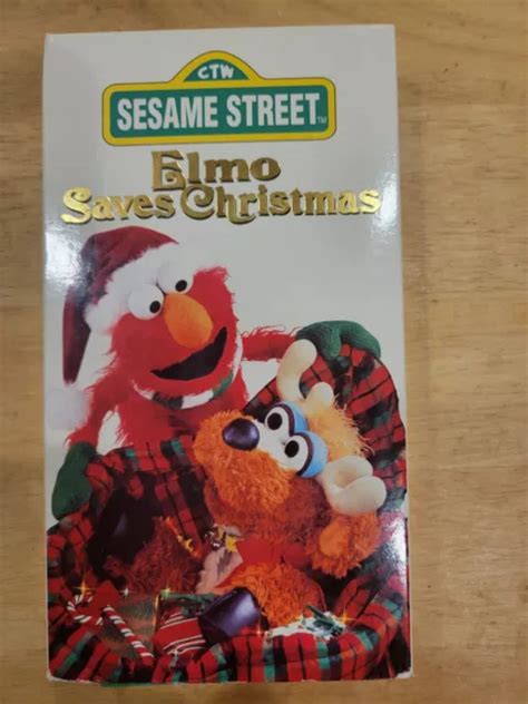 SESAME STREET - Elmo Saves Christmas (VHS, 1996) Rare Black Label Edition $17.60 - PicClick CA