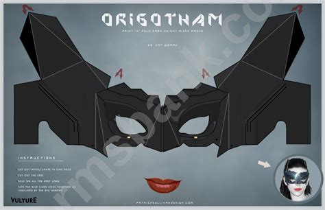 Catwoman Mask Template printable pdf download