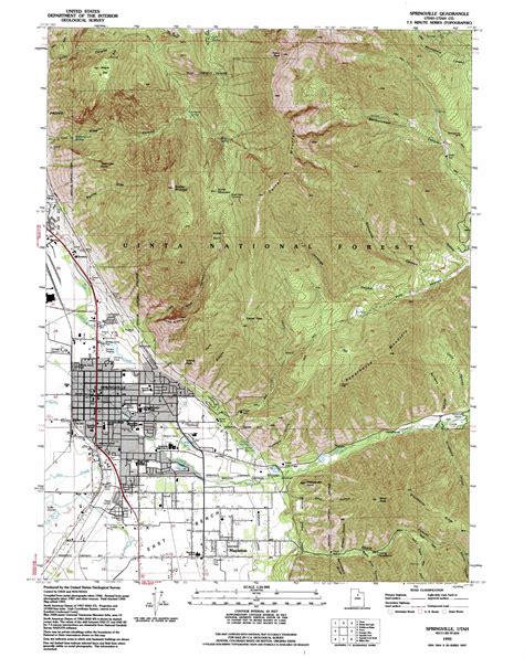 Springville topographic map, UT - USGS Topo Quad 40111b5