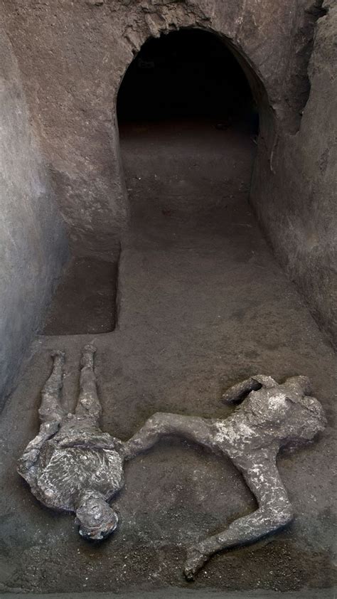 Bodies of man and his slave unearthed from ashes at Pompeii