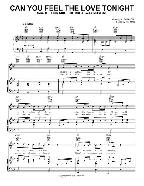 Can You Feel The Love Tonight | Sheet Music Direct