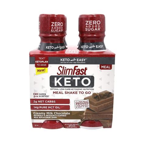 Slim Fast Keto Creamy Milk Chocolate Meal Shake to Go 4Pk | Hy-Vee Aisles Online Grocery Shopping