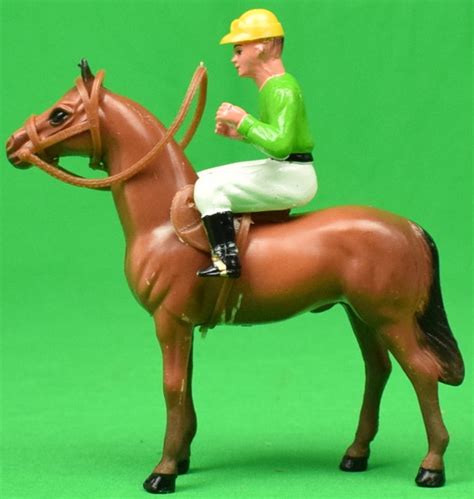 "Set Of 4 Jockeys On Racehorses"