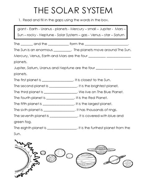 THE SOLAR SYSTEM Interactive Worksheet | PDF