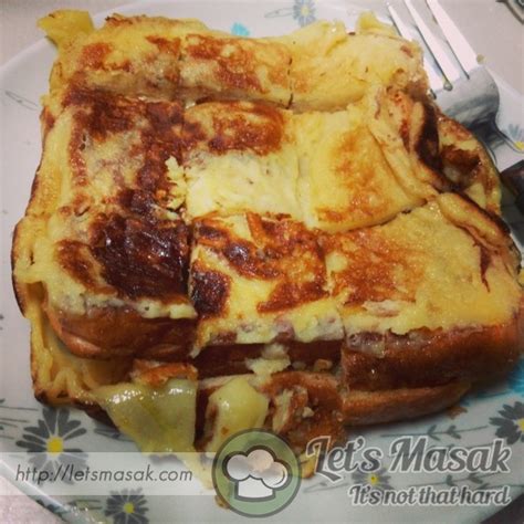 Roti Bakar Telur Manis Cheese Recipe | LetsMasak