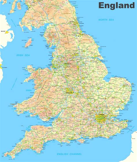 Map of England and Wales - Ontheworldmap.com