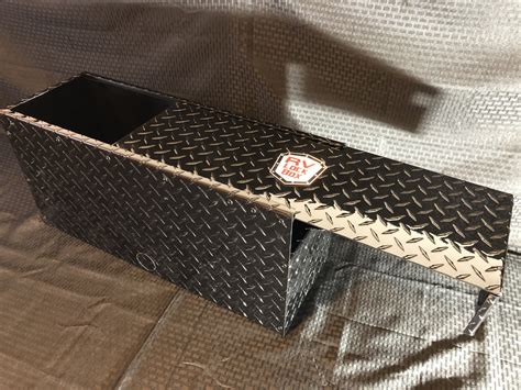 27" All Diamond Plate Aluminum Battery Lock Box-Black — RV Lockbox