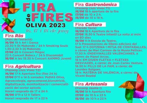 Oliva organiza su Fira de Fires con una programación festiva, cultural, gastronómica y agrícola