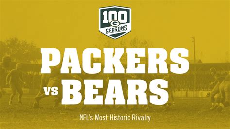 Infographic: Packers - Bears rivalry