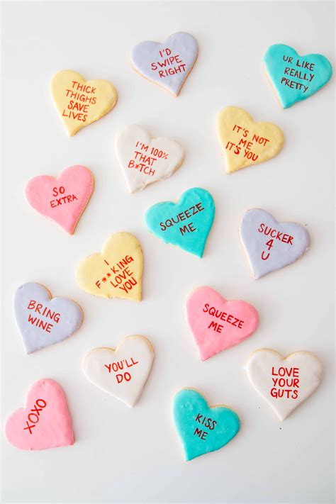 Sassy Conversation Heart Cookies — Little Miss Party