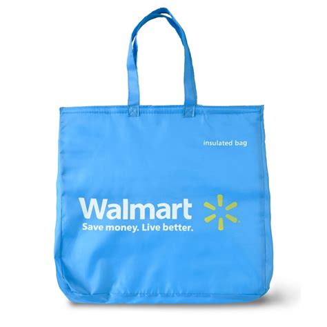 Walmart Reusable Insulated Polyethylene Grocery Bag, Blue - Walmart.com ...