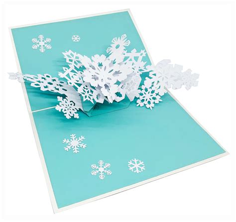 Snowflakes Christmas Pop Up Card | Christmas Greeting Card | LovedUp