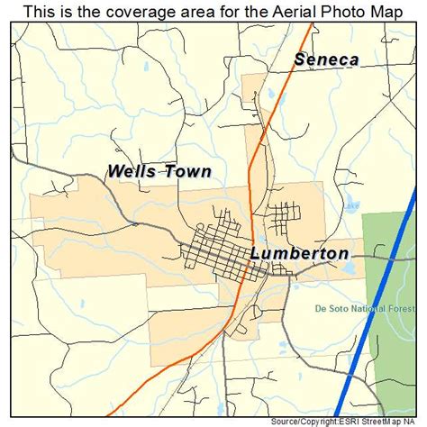 Aerial Photography Map of Lumberton, MS Mississippi