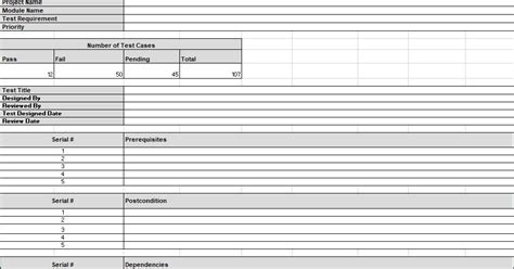 Test Case Template Excel | Download Test Case Sample | Project Management Templates