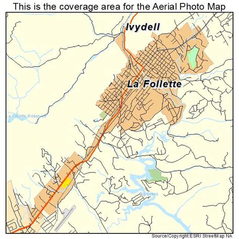 Aerial Photography Map of La Follette, TN Tennessee