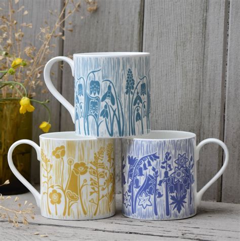 Bluebell British Made Fine Bone China Mug By hannah madden