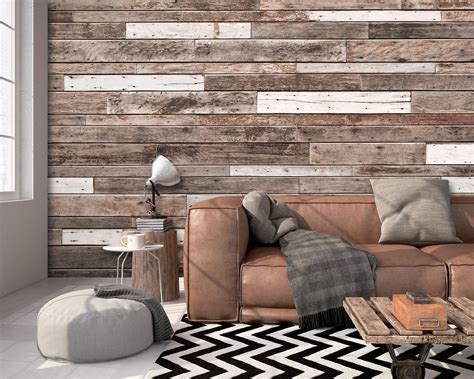 Rustic Wooden Planks Wall Mural WR50552 | Plank walls, Rustic wood ...