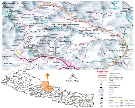 Around Annapurna: Map of trek