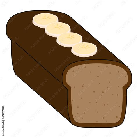 Banana Bread Loaf Clip Art