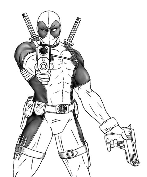 Coloring page Fortnite Chapter 2 Season 2 : Deadpool Secret Skin Marvel ...