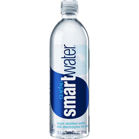 Glaceau Smartwater Vapor Distilled and Electrolytes Added Water, 20 Fl. Oz. - Walmart.com ...