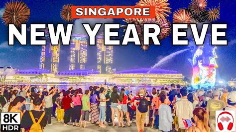 🇸🇬8K - Singapore New Year Countdown 2024 | Singapore New Year Eve | Happy New Year Singapore 🎆 ...