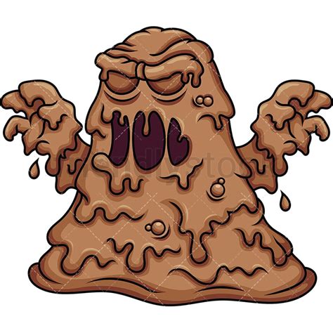 Mud Monster Cartoon Vector Clipart - FriendlyStock