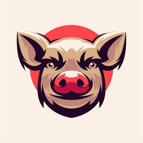 Premium Vector | Pig head logo