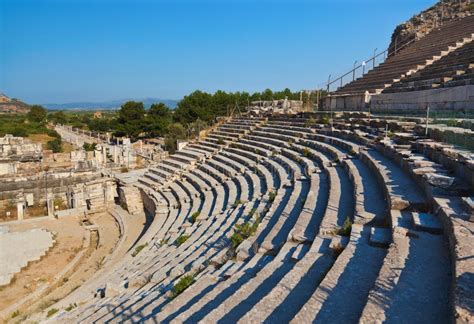 Ancient Amphitheater In Ephesus Turkey Stock Photo - Image of gates ...