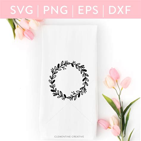 Spring Wreath SVG Cut File | Spring Clip Art By Clementine Creative | TheHungryJPEG