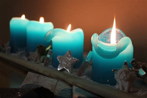 Free Images : light, flame, blue, lighting, decor, christmas decoration ...