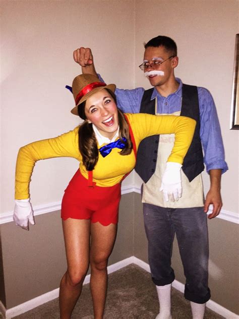 Pinocchio & Geppetto Couples Costume | Couples costumes, Disney halloween costumes, Halloween ...