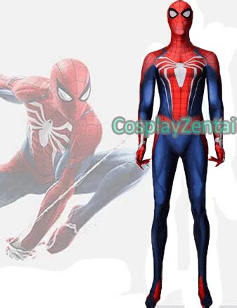 Freeshipping Insomniac Spiderman Costume PS4 Game Spiderman Costumes 3D ...