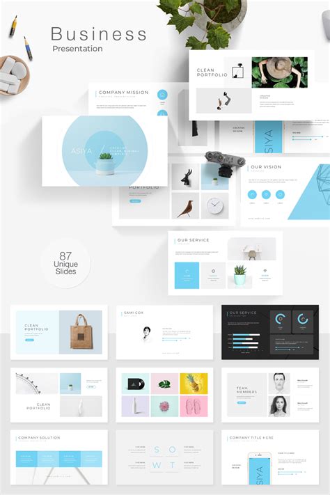 Clean Creative Portfolio Presentation PowerPoint Template #78998