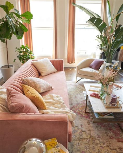 Step Outside Of The Comfort Zone: Pink Sofa Living Room Ideas - Decoholic