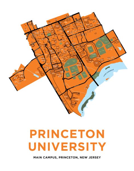 Princeton University Campus Map Print – Jelly Brothers