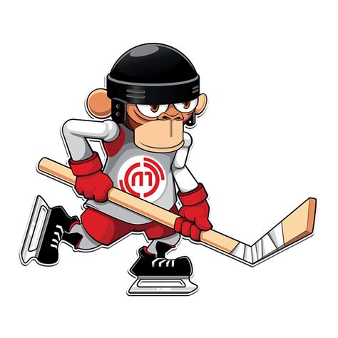 Hockey Monkey Player Sticker on Behance