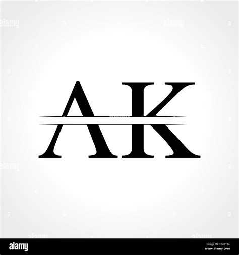 Initial AK Letter Logo With Creative Modern Business Typography Vector ...