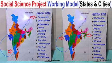 social science project working model on India states & capitals name ...