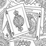 Colorful Playing Cards Coloring Page 31894 25209 sketch template