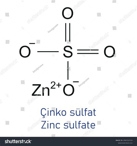 Zinc Sulfate Molecule Structure Stock Vector (Royalty Free) 2087252719 | Shutterstock