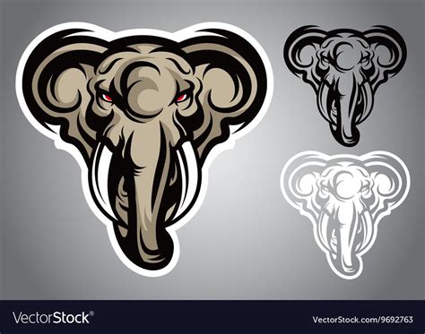 elephant head logo vector emblem illustration design idea creative sing symbol. Download a Free ...