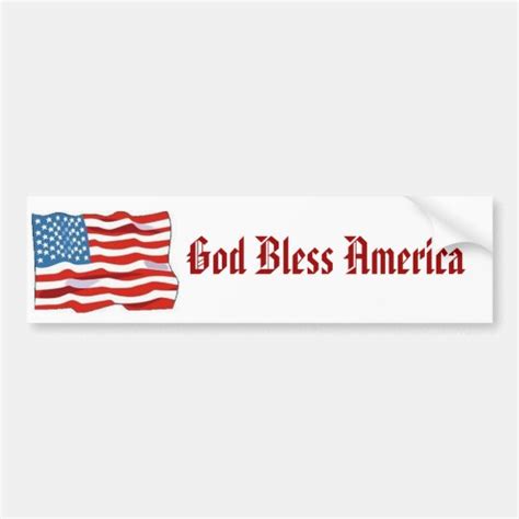 God Bless America Bumper Sticker | Zazzle.com