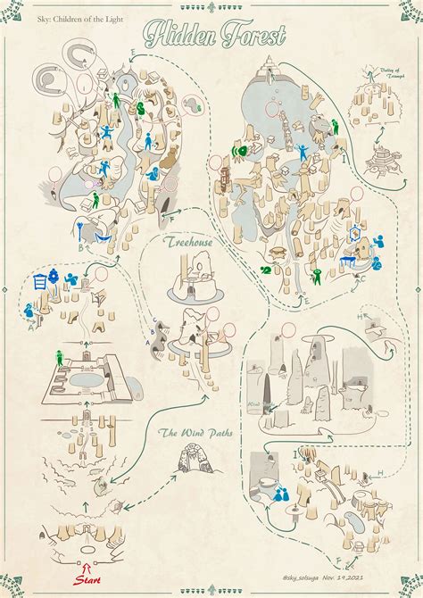 Map:Hidden Forest | Sky: Children of the Light Wiki | Fandom Forest Map, Yellow Lantern, Hidden ...