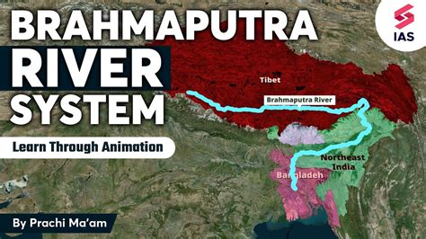 Brahmaputra River System Through Map | Tributaries of Brahmaputra ...