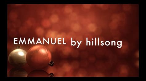 Emmanuel w/ Lyrics (Hillsong) - YouTube