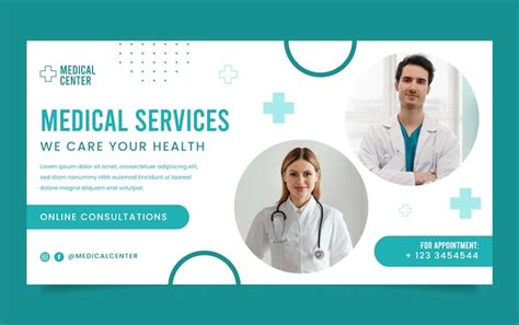 Free Vector | Flat design medical center banner template