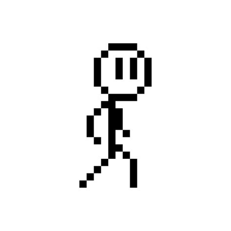 Pixilart - 8-Bit Stick Figure by Anonymous